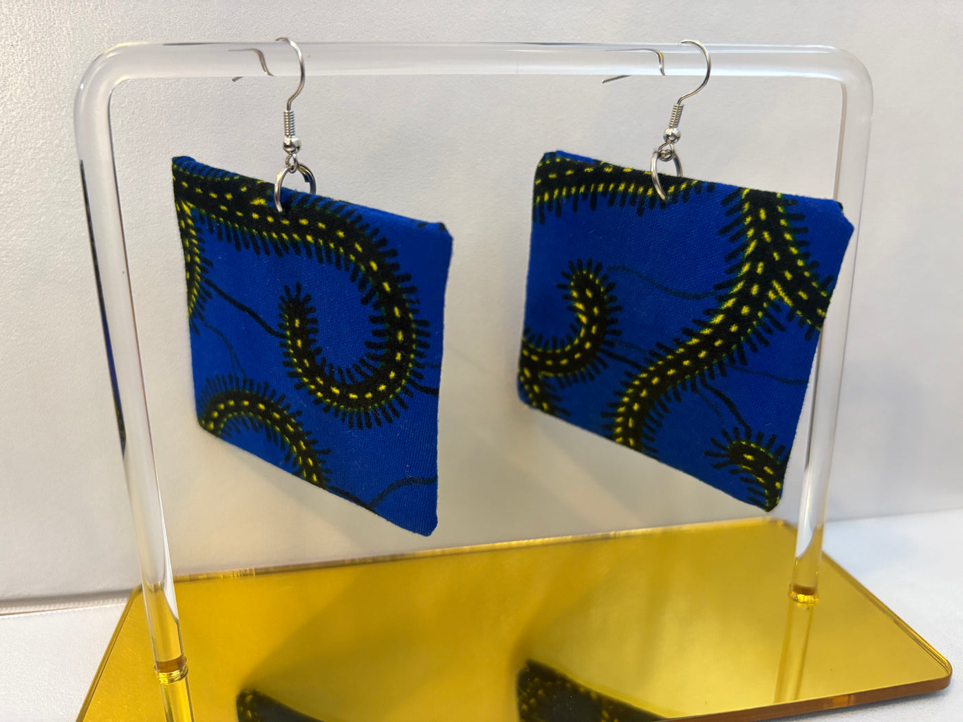 Square Ankara Earrings