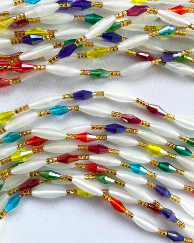 glow colorful waist beads