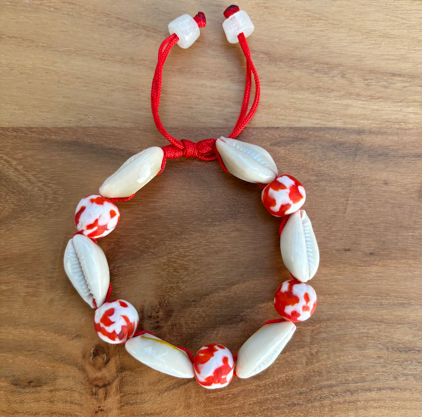 Adjustable Cowrie Bracelet