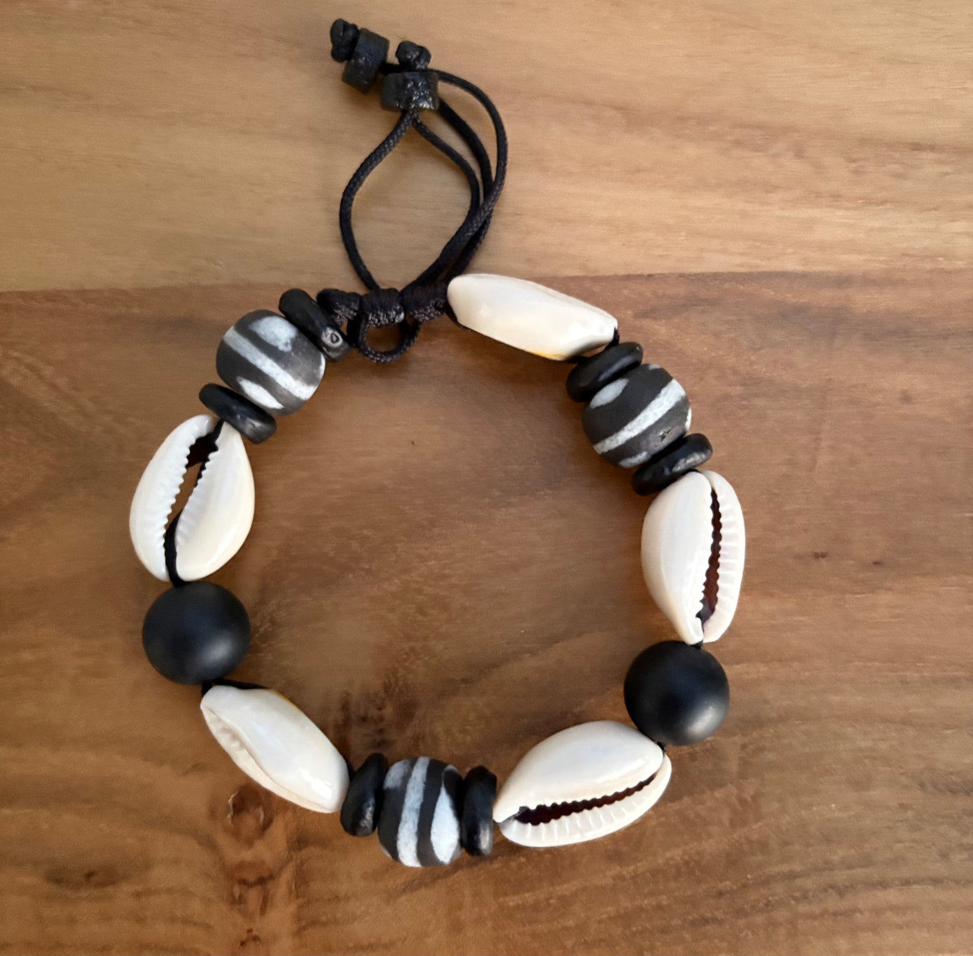 Adjustable Cowrie Bracelet