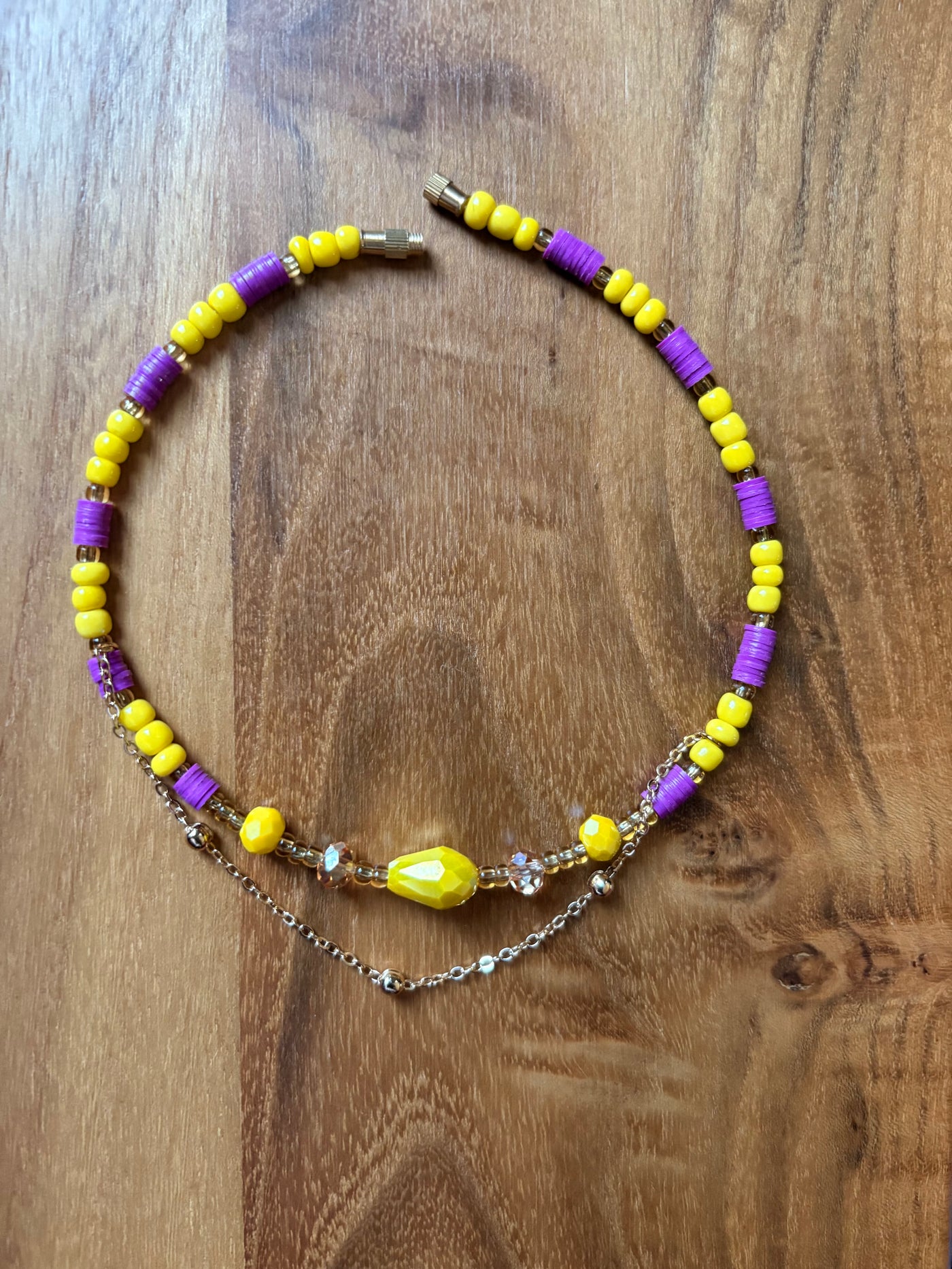 Bead- Chain Anklet/  10.5"