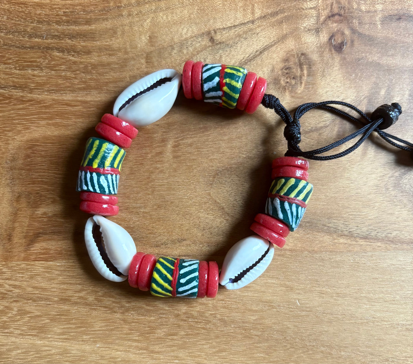 Adjustable Cowrie Bracelet