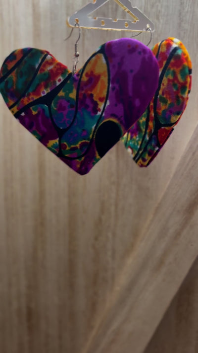 Heart Ankara Earrings